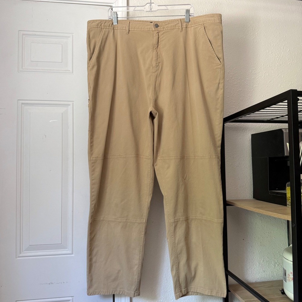 BP x WILDFANG tan cotton utility wide straight leg‎ work chore khaki pants
